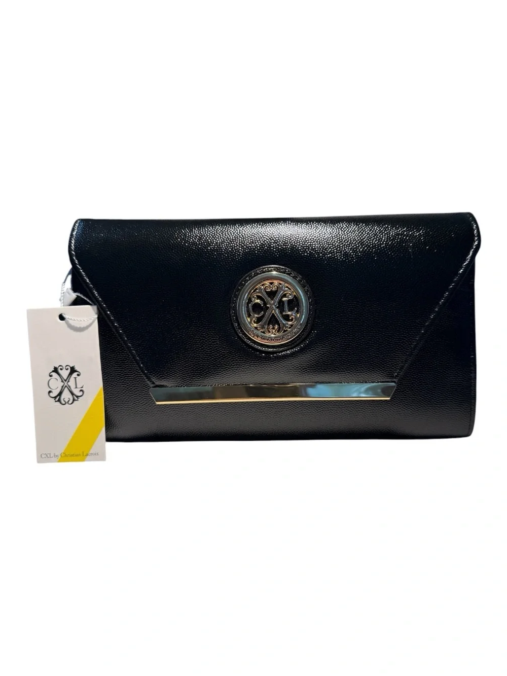 Christian Lacroix Glam Caviar Clutch – Black | Brand New with Tags